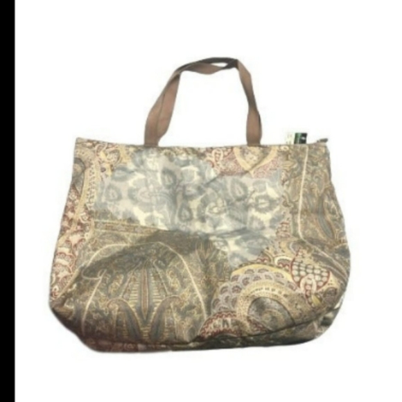 NWT Deadstock Vintage 1990s Lesportsac Paisley Print Tote Bag - Picture 1 of 5